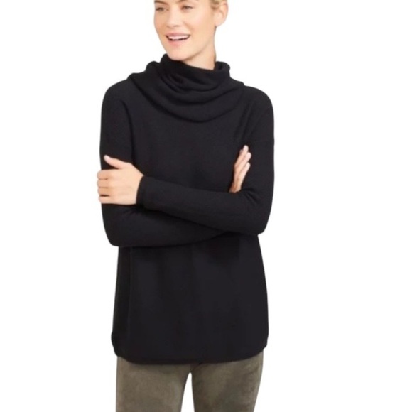 J. McLAUGHLIN Removable Cowl Neck Sweater Top Size XS in Black - Picture 12 of 12